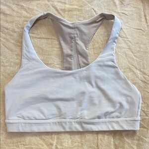 Lululemon White Sports Bra Mesh Back